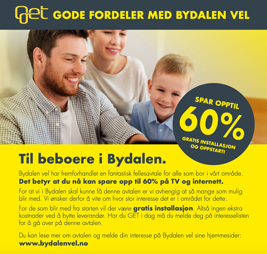 Tilbud fra Get til Bydalen vel